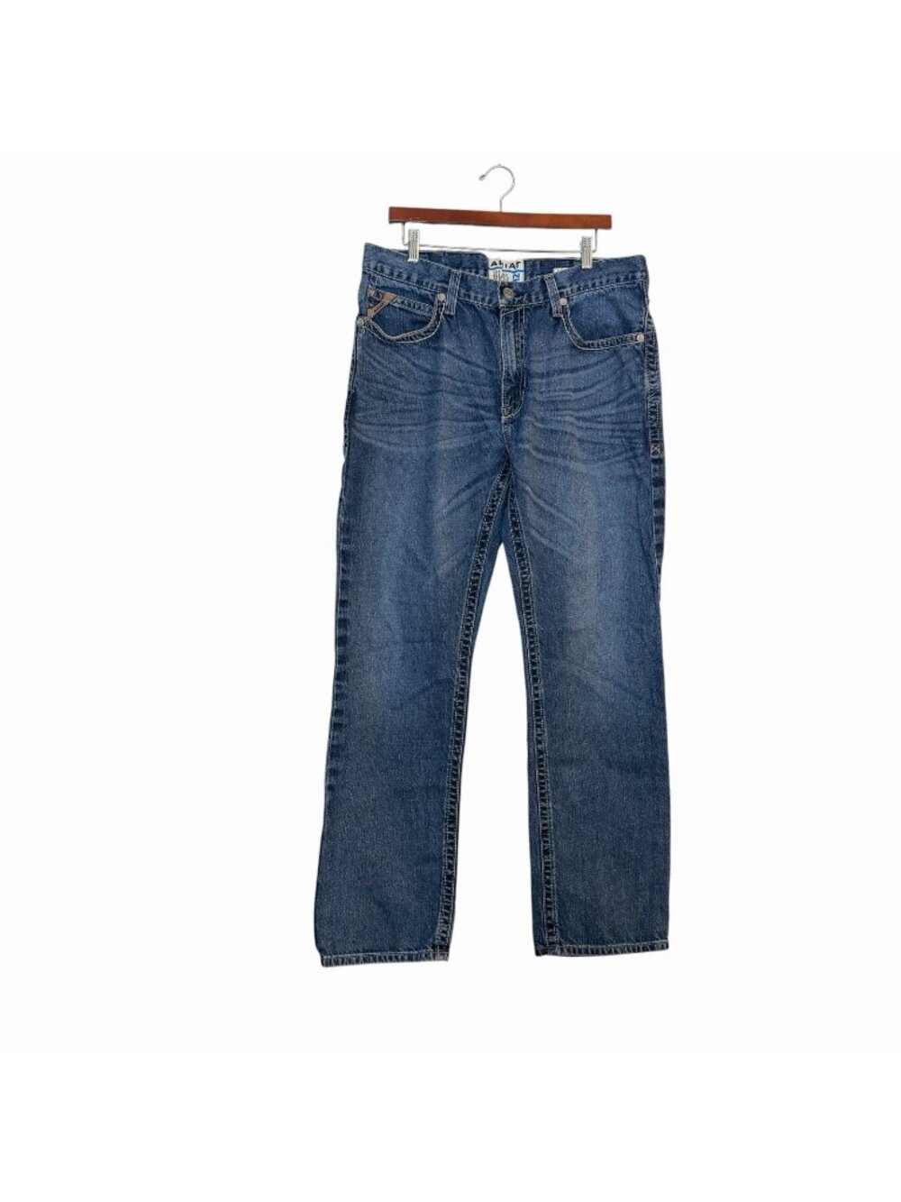 Ariat M2 Traditional Relaxed Boot Cut Jeans Men’s 36 Blue Denim Medium Wash